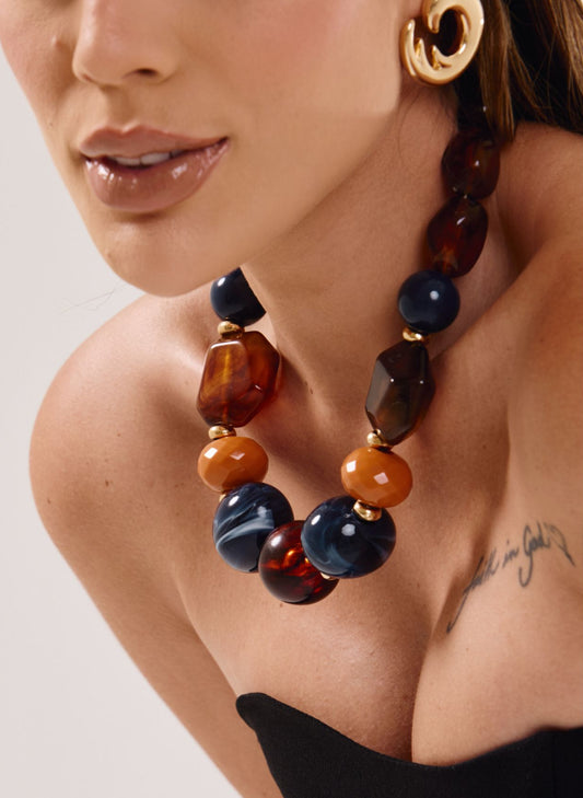 Colar com Maxi Pérolas e Pedras