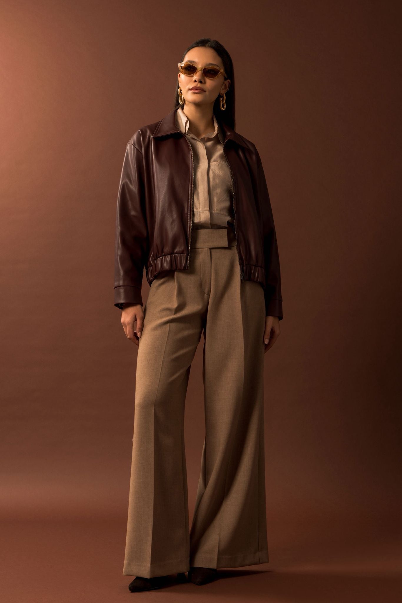 Casaco Ferrache Bomber de Ecopele - Marrom