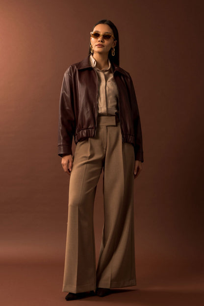 Casaco Ferrache Bomber de Ecopele - Marrom