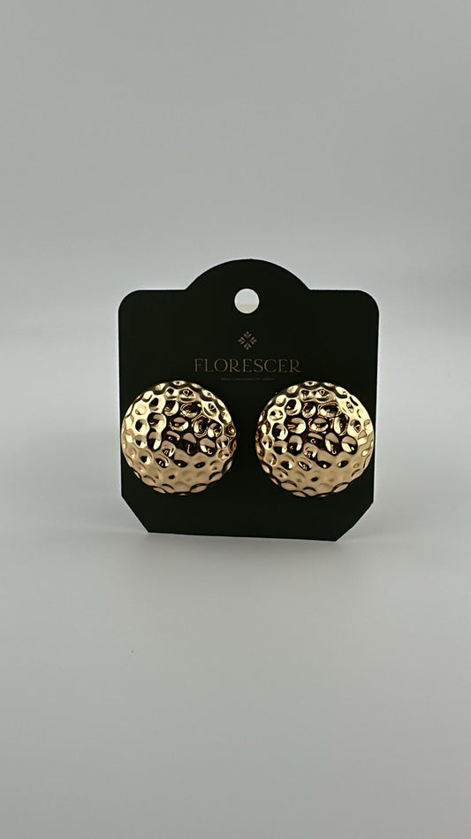 Brinco Semijoia Esfera Redonda – Banho de Ouro 18K