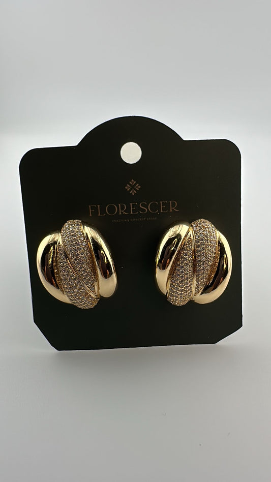 Brinco Semijoia Radiya – Banho de Ouro 18K