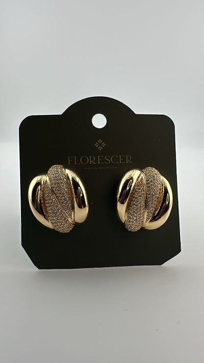 Brinco Semijoia Radiya – Banho de Ouro 18K