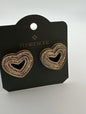 Brinco Semijoia Coração Cravejado com Zircônia – Banho de Ouro 18K