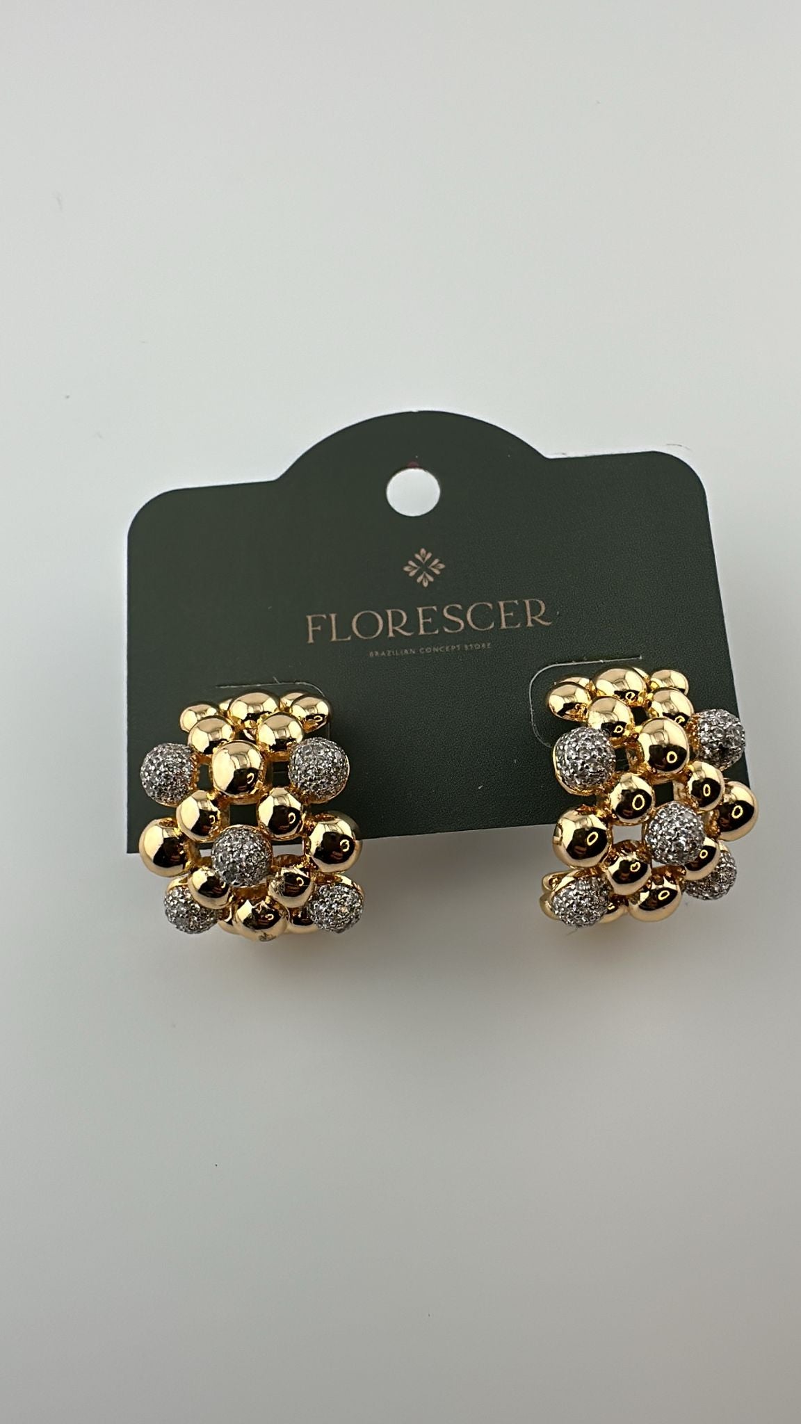 Brinco Semijoia Argola Lumière – Banho de Ródio Branco